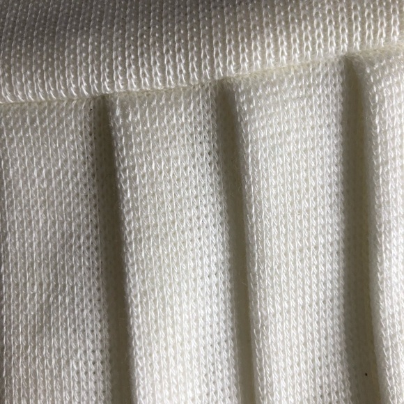 Vintage White Ivory Pleated Knit Pull On Skirt Size 14 - Picture 3 of 8